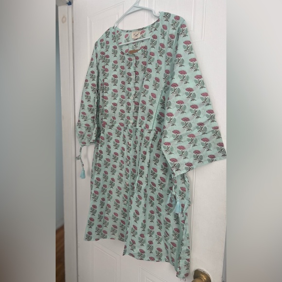 Women’s Floral Print Cotton Shirt Style Tunic , Printed Tunic, Kurti, Peplum top - Picture 3 of 5